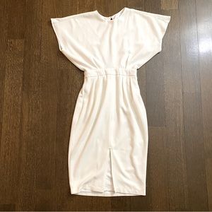 ASOS White Batwing Midi Tea Dress Size 2